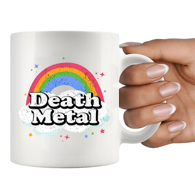 Death Metal Ceramic Mug 11 oz White