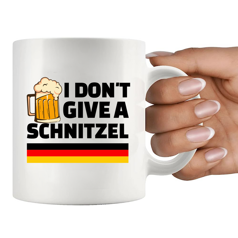 I Don't Give A Schnitzel Ceramic Mug 11 oz White.