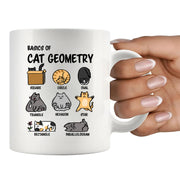 Basics Of Cat Geometry Ceramic Mug 11 oz White - Panvola