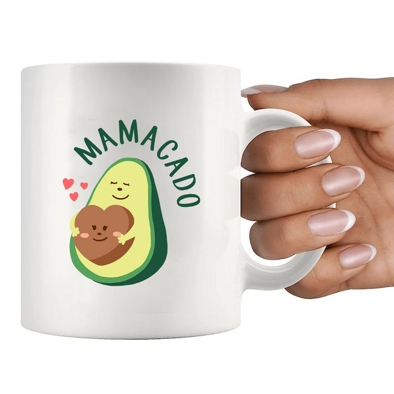 Mamacado Ceramic Mug 11 oz White