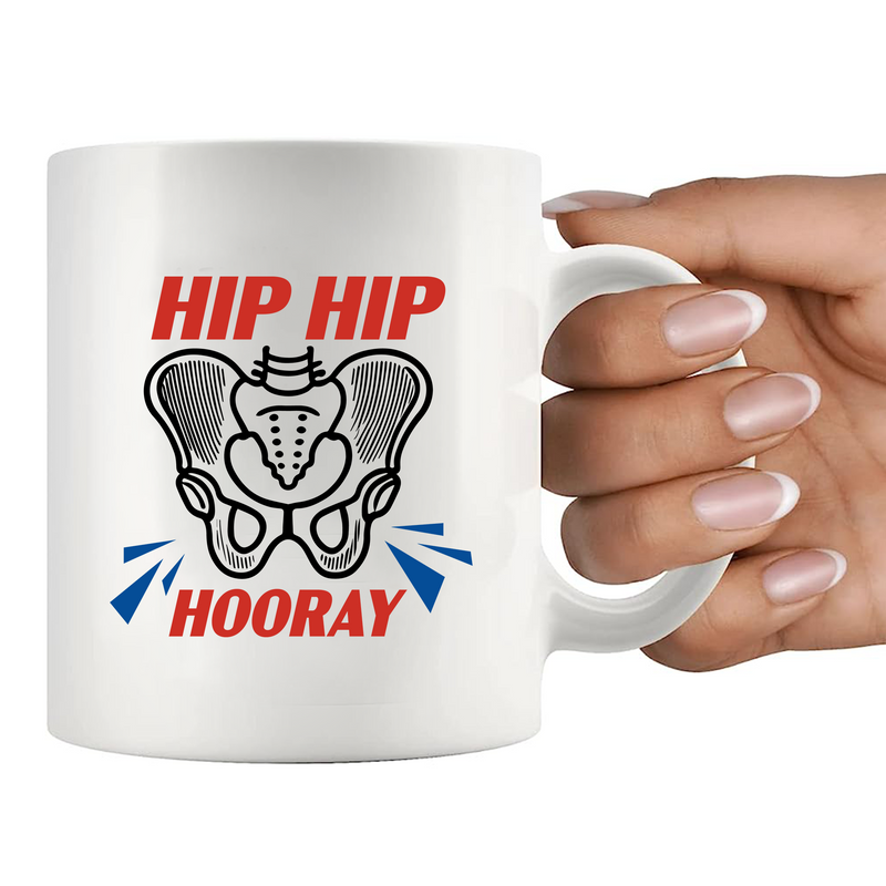 Hip Hip Hooray Recovery Ceramic Mug 11 oz White