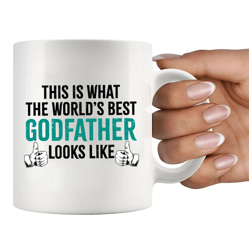 This is What the Worlds Best Godfather Looks Like Ceramic Mug 11 oz White