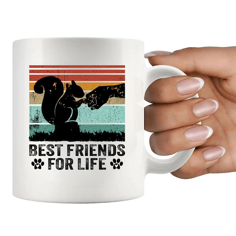 Best Friends For Life Ceramic Mug 11 oz White - Panvola