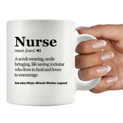 Nurse Definition Mug 11 oz White - Panvola