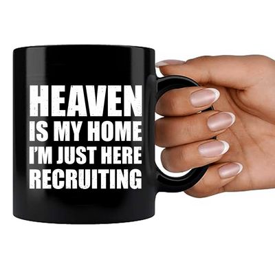 Heaven Is My Home Ceramic Mug 11 oz Black