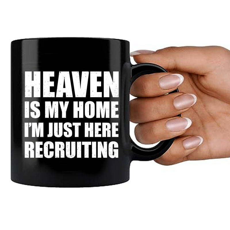 Heaven Is My Home Ceramic Mug 11 oz Black