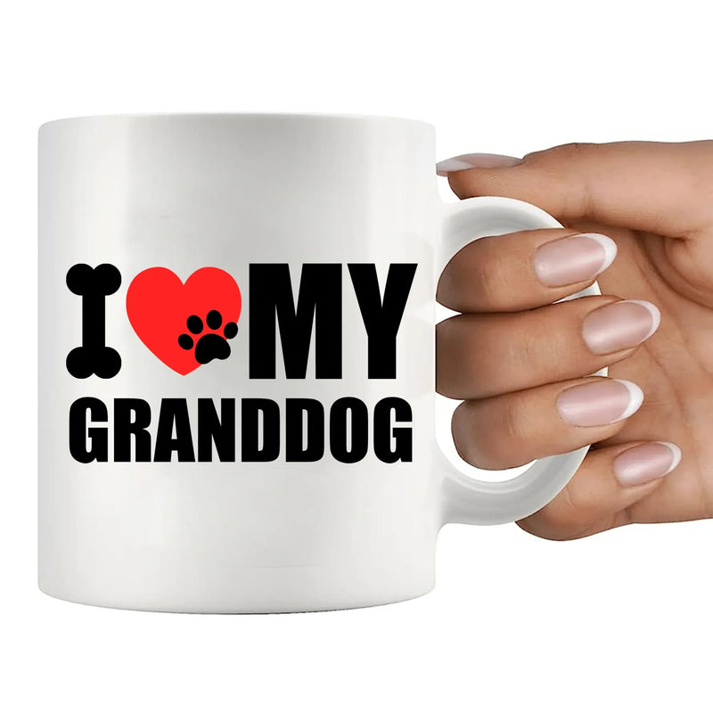 I Love My Granddog Ceramic Mug 11 oz White - Panvola