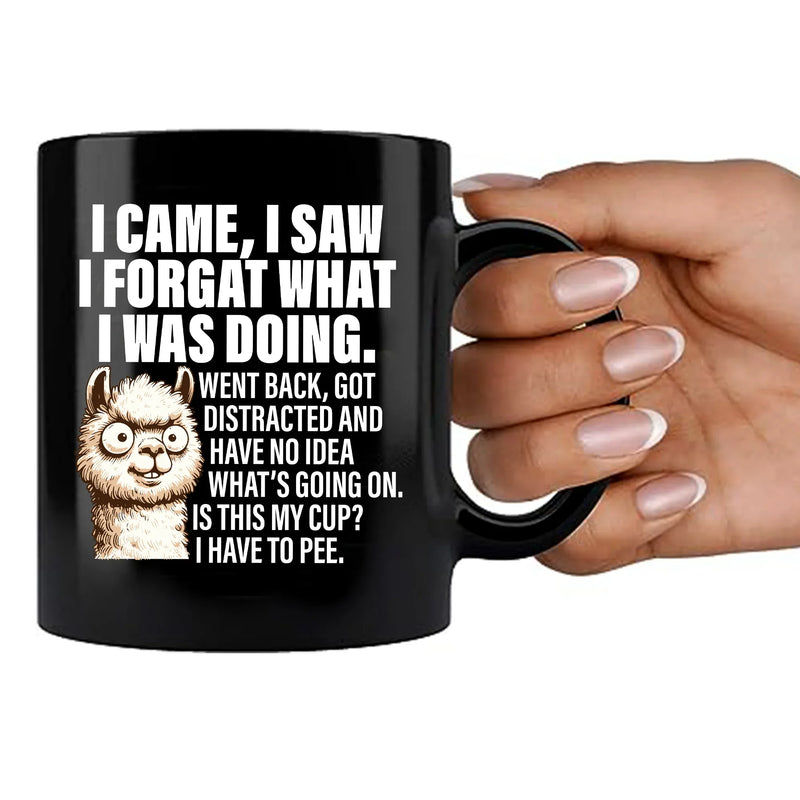 I Came I Saw I Forgot What I Was Doing Ceramic Mug 11 oz Black - Panvola