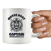 Motor Boat Captain Motor Boatin S.O.B. Ceramic Mug 11 oz White - Panvola
