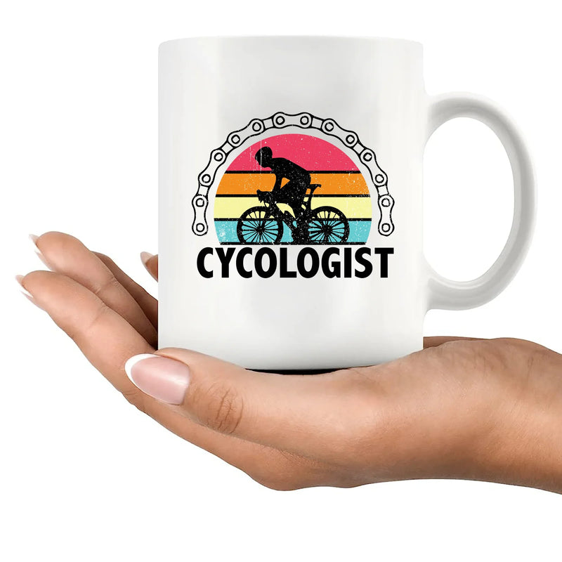 Cycologist Ceramic Mug 11 oz White - Panvola