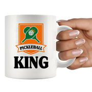 Pickleball King Ceramic Mug 11 oz White - Panvola