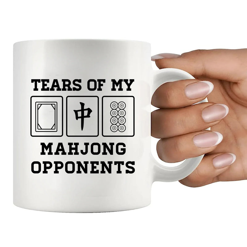Tears Of My Mahjong Opponents Ceramic Mug 11 oz White - Panvola