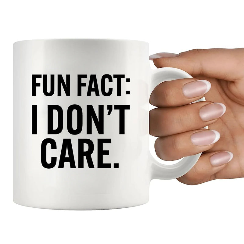 Fun Fact I Don't Care Ceramic Mug 11 oz - Panvola