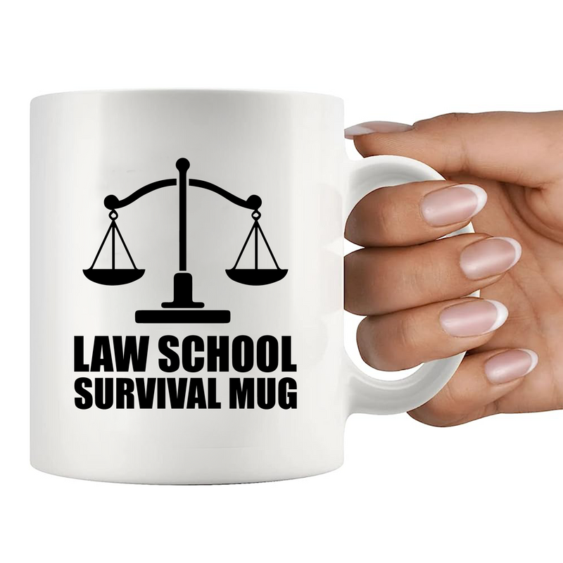 Law School Survival Mug Future Lawyer Gifts Ceramic Mug 11oz White