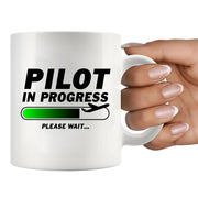 Pilot In Progress Ceramic Mug 11 oz White - Panvola