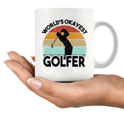 World's Okayest Golfer Golf Gifts Ceramic Mug 11 oz White - Panvola