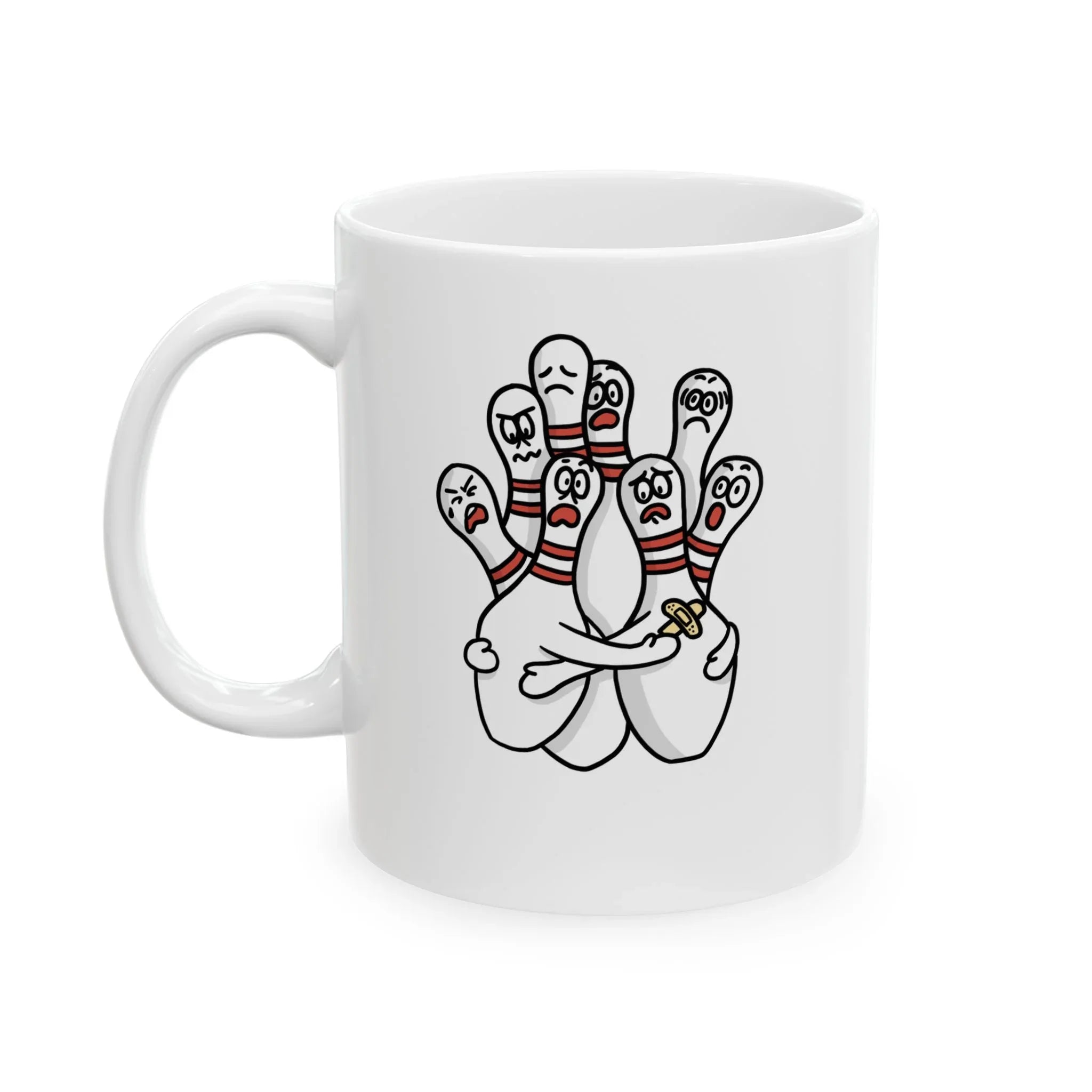 Personalized Scared Bowling Pins Customized Ceramic Mug 11 oz White ...