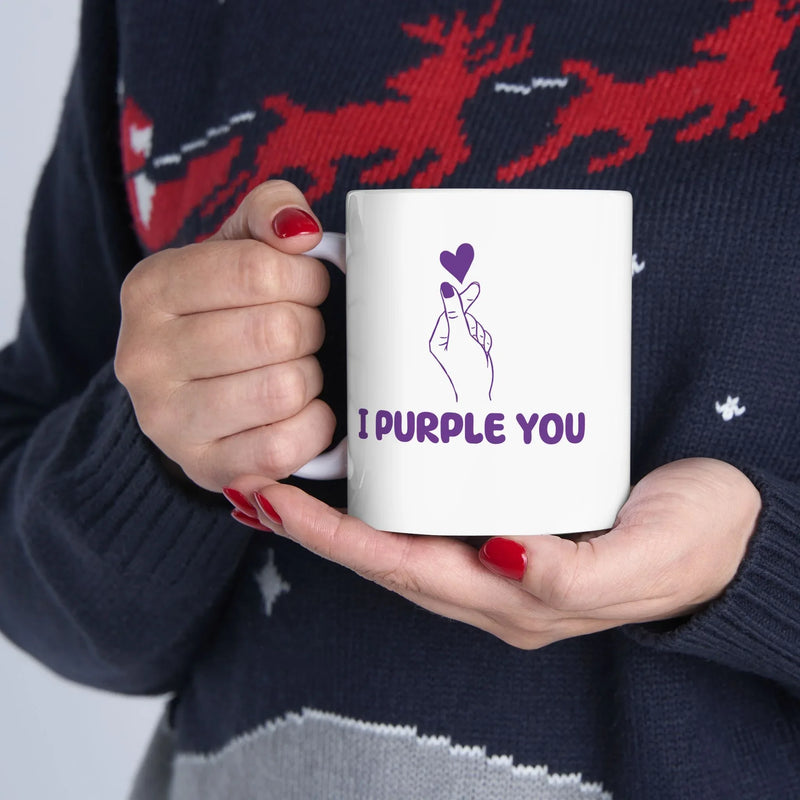Personalized I Purple You Ceramic Mug 11 oz White - Panvola