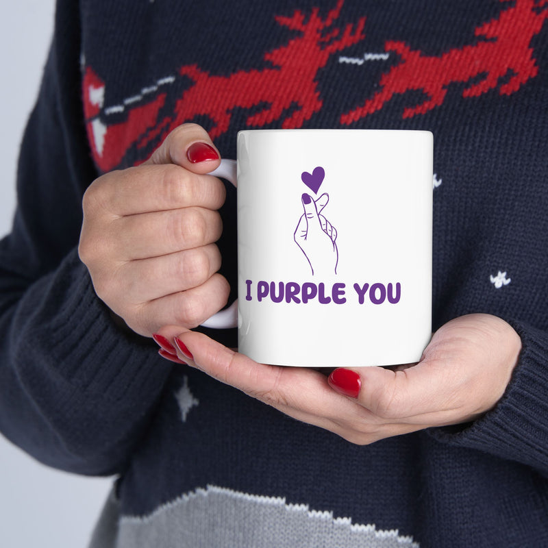 Personalized I Purple You Ceramic Mug 11 oz White