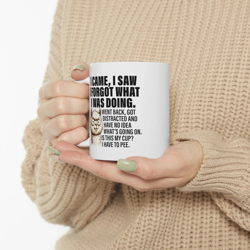 Personalized I Came I Saw I Forgot What I Was Doing Ceramic Mug 11 oz White - Panvola