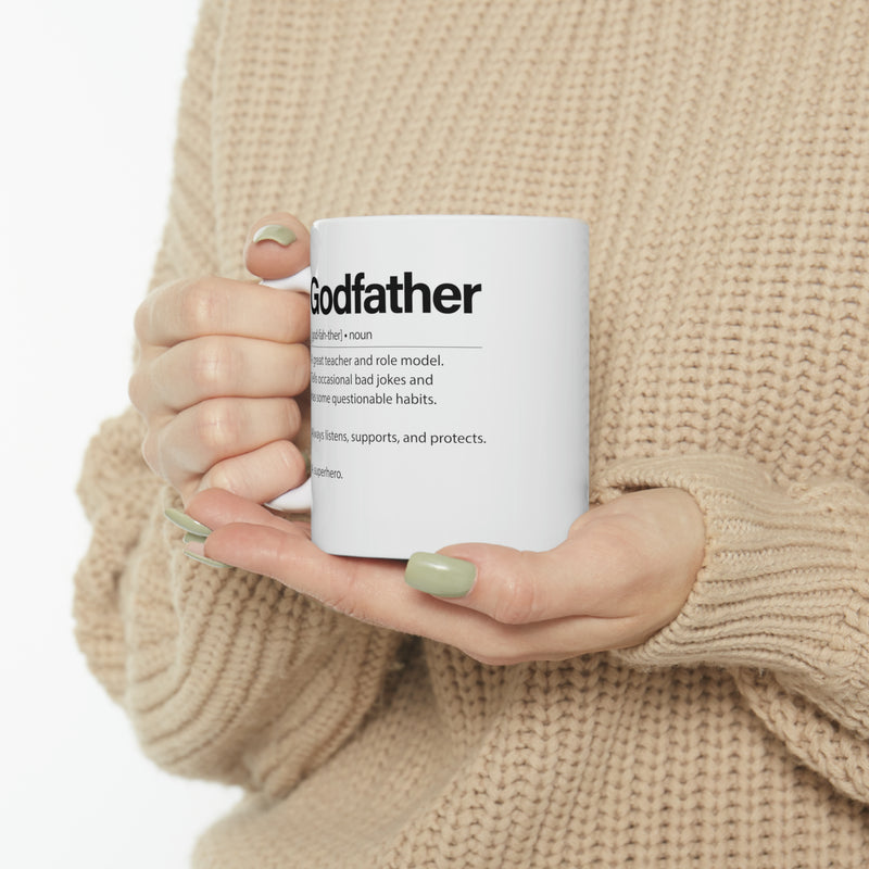 Personalized Godfather Definition Customized Ceramic Mug 11 oz White