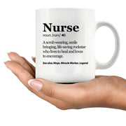 Nurse Definition Mug 11 oz White - Panvola