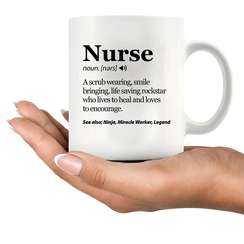 Nurse Definition Mug 11 oz White - Panvola