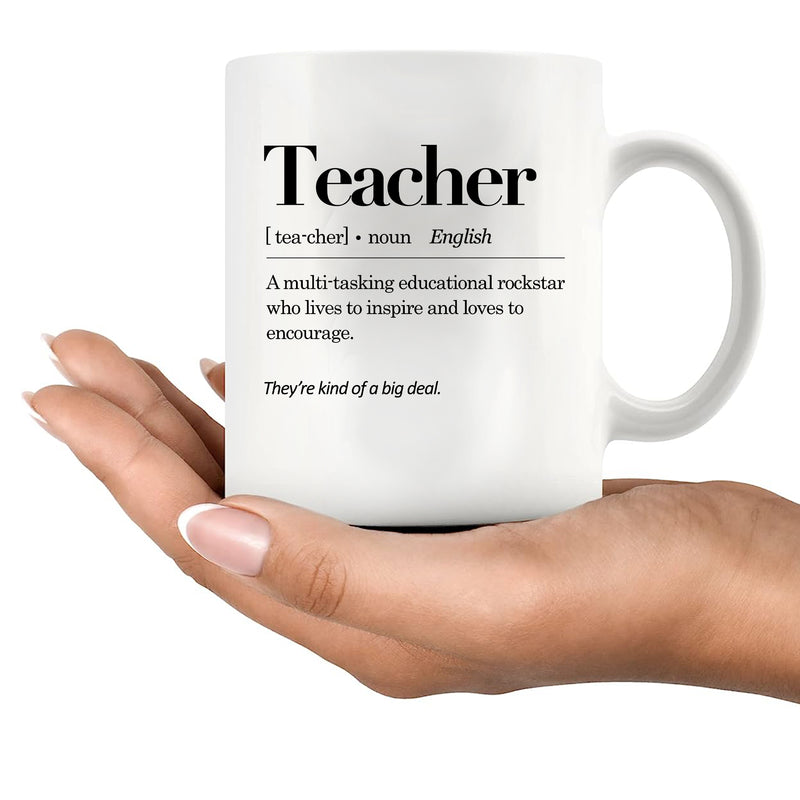 Teacher Definition Ceramic Mug 11 oz White