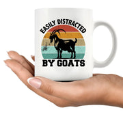 Easily Distracted By Goats Ceramic Mug 11 oz White - Panvola
