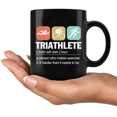 Triathlete Definition Ceramic Mug 11 oz Black