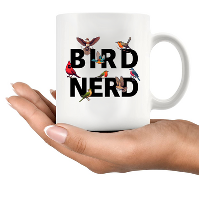 Bird Nerd Ceramic Mug 11 oz White