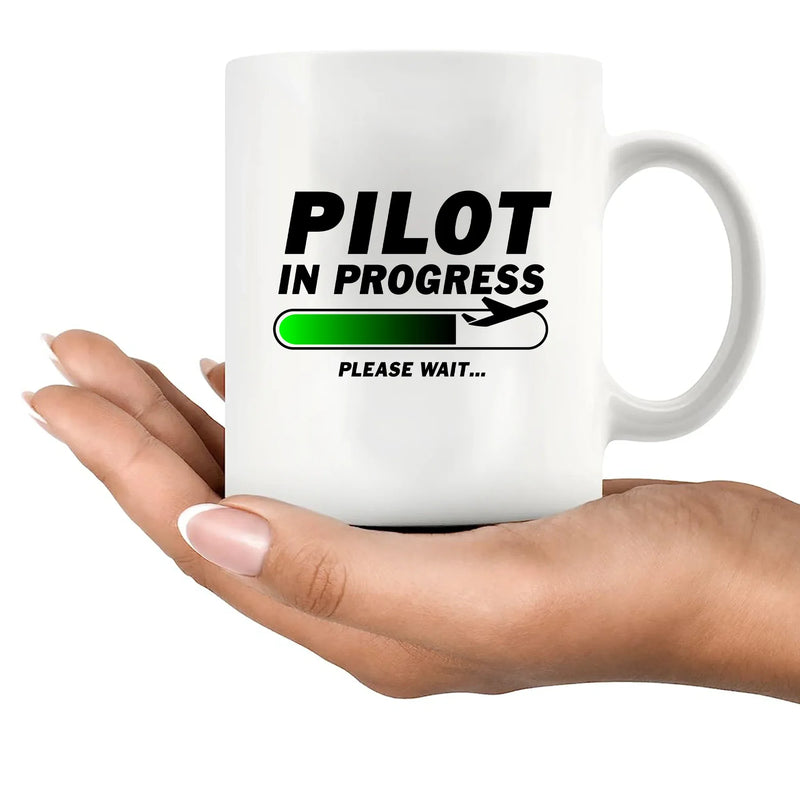 Pilot In Progress Ceramic Mug 11 oz White - Panvola