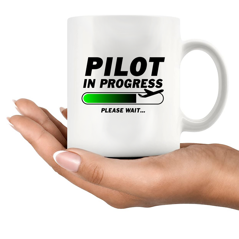 Pilot In Progress Ceramic Mug 11 oz White