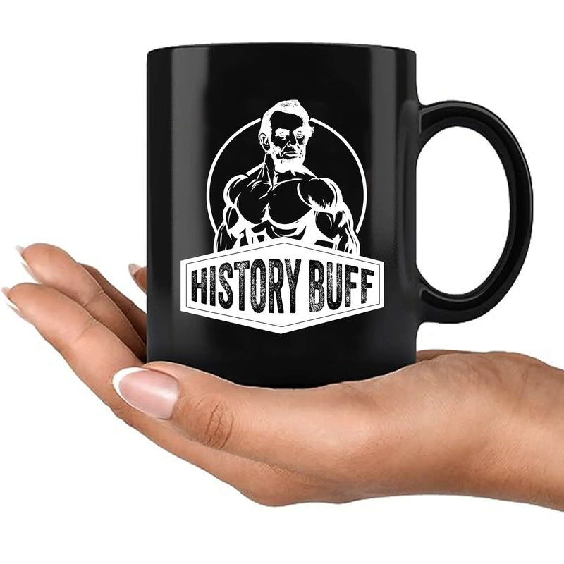 History Buff Ceramic Mug 11 oz Black - Panvola