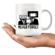 Never Forget Cassette Tape VHS Ceramic Mug 11 oz White.