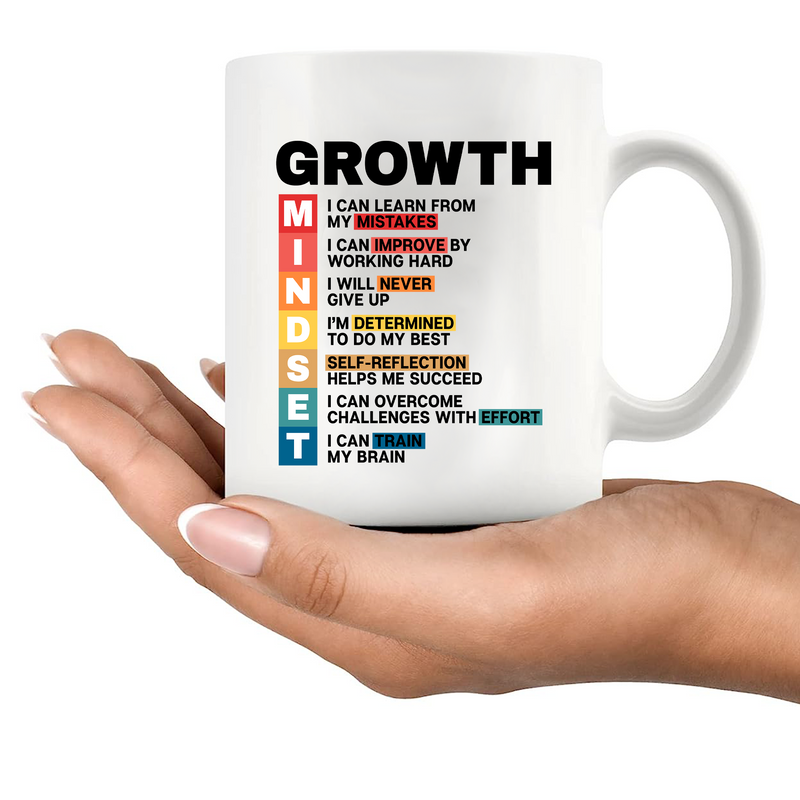 Growth Mindset Definition Ceramic Mug 11 oz White