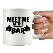 Meet Me At The Bar Ceramic Mug 11 oz White - Panvola