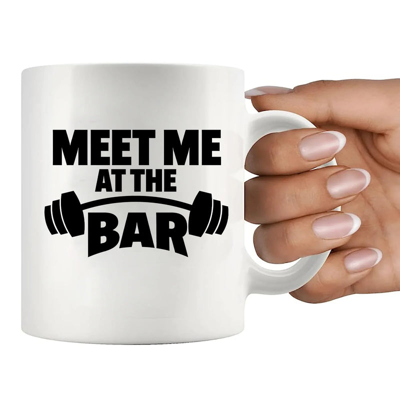 Meet Me At The Bar Ceramic Mug 11 oz White - Panvola