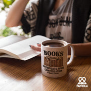 Books Helping Introverts Avoid Conversation Since 1454 Ceramic Mug 11 oz White - Panvola