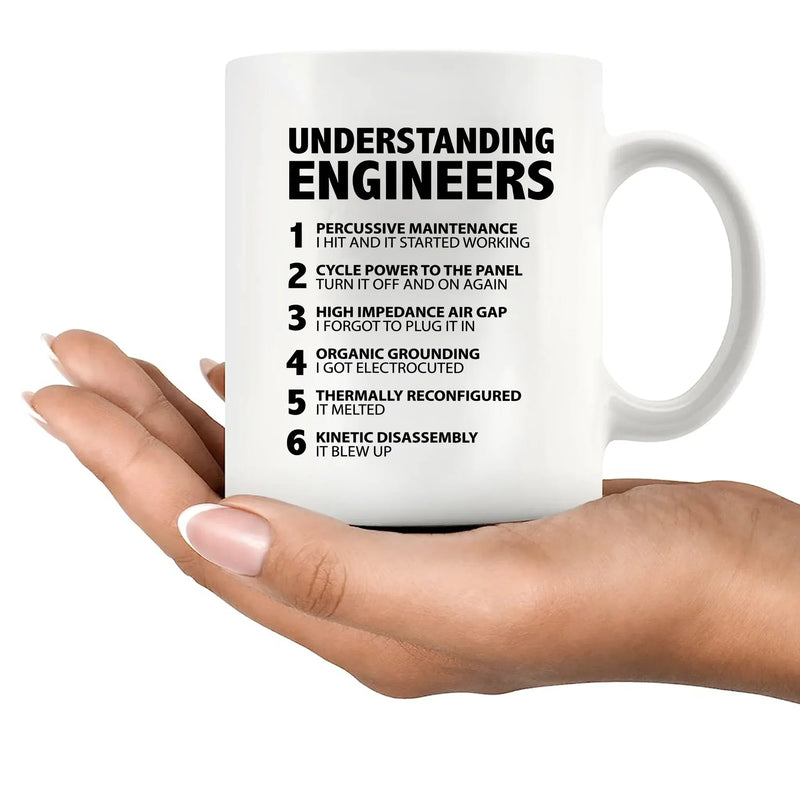 Understanding Engineers Ceramic Mug 11 oz White - Panvola