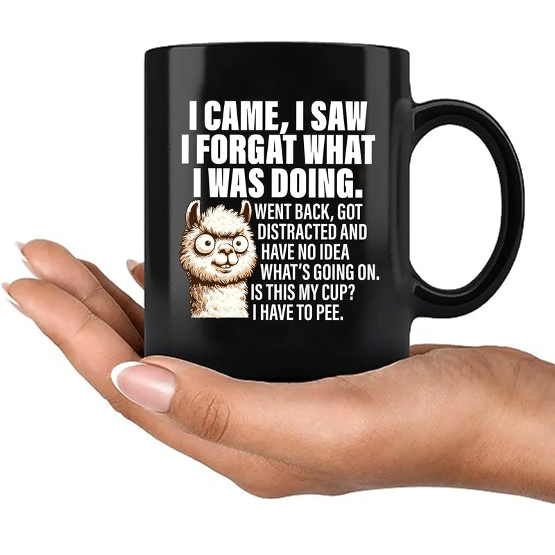 I Came I Saw I Forgot What I Was Doing Ceramic Mug 11 oz Black - Panvola