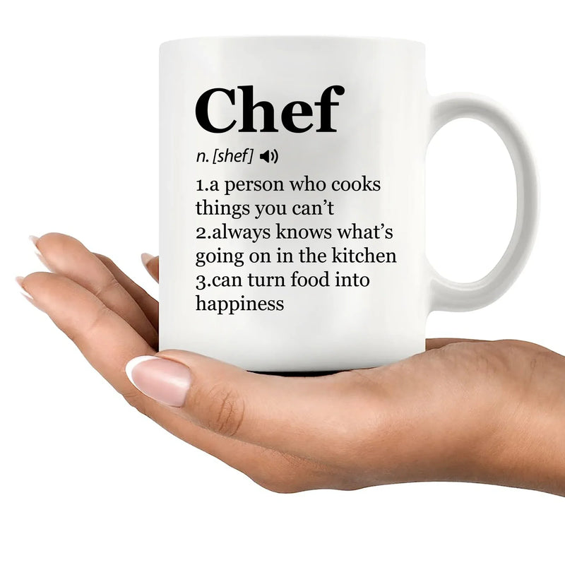 Chef Definition Mug Chef Gifts Ceramic Mug 11oz White - Panvola