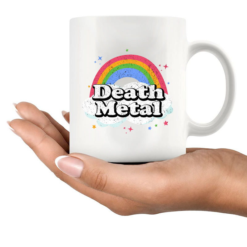 Death Metal Ceramic Mug 11 oz White