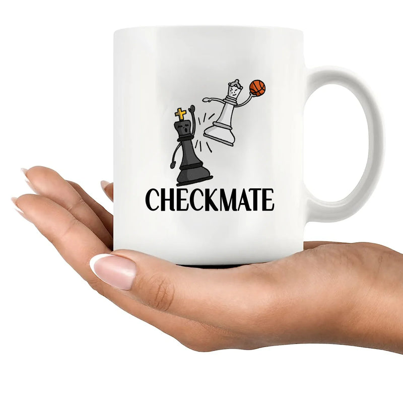 Checkmate Chess Ceramic Mug 11 oz White - Panvola