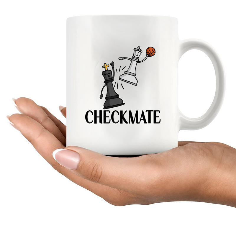 Checkmate Chess  Ceramic Mug 11 oz White