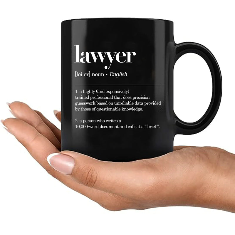 Lawyer Definition Ceramic Mug 11 oz Black - Panvola