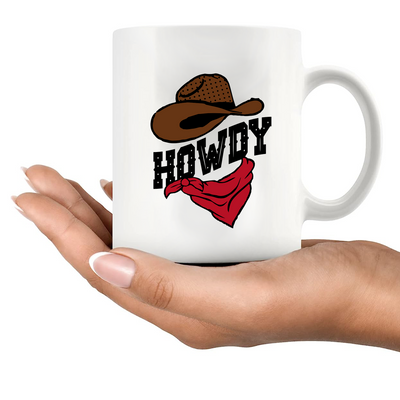 Howdy Ceramic Mug 11 oz White