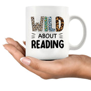 Wild About Reading Ceramic Mug 11 oz White - Panvola