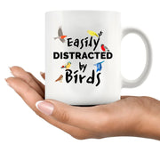 Easily Distracted By Birds Ceramic Mug 11 oz White - Panvola