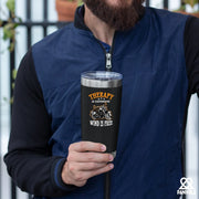 Therapy Is Expensive Wind Is Free Motorcycle Gifts Vacuum Insulated Tumbler 20 oz Black - Panvola